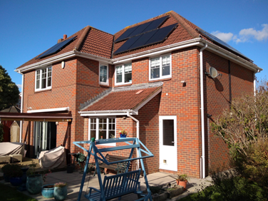 The arrangement of solar panels on my roof (Image: P. Cittern)